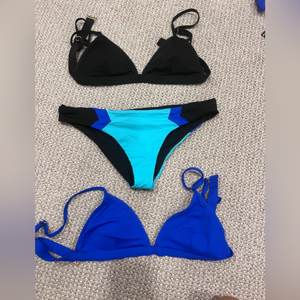 L *Space 3 Pc Bikini Color Block Reversible To So… - image 2